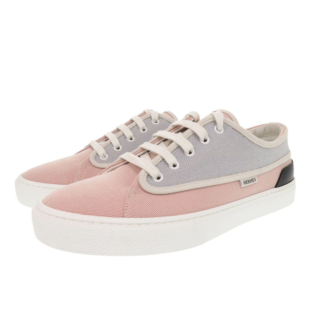 HERMES sneakers canvas pink Envy mens 42.5
