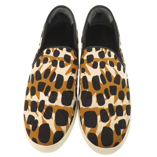 CELINE Other shoes Nylon Brown Slip-on Phoebe Animal Pattern unisex(Unisex) 42