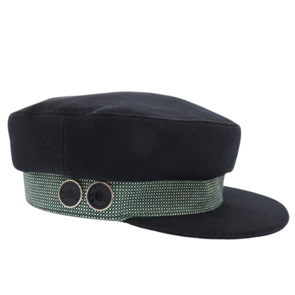 HERMES Other hats cotton Bruny Caval Serie Button Newsboy Cap Women 57