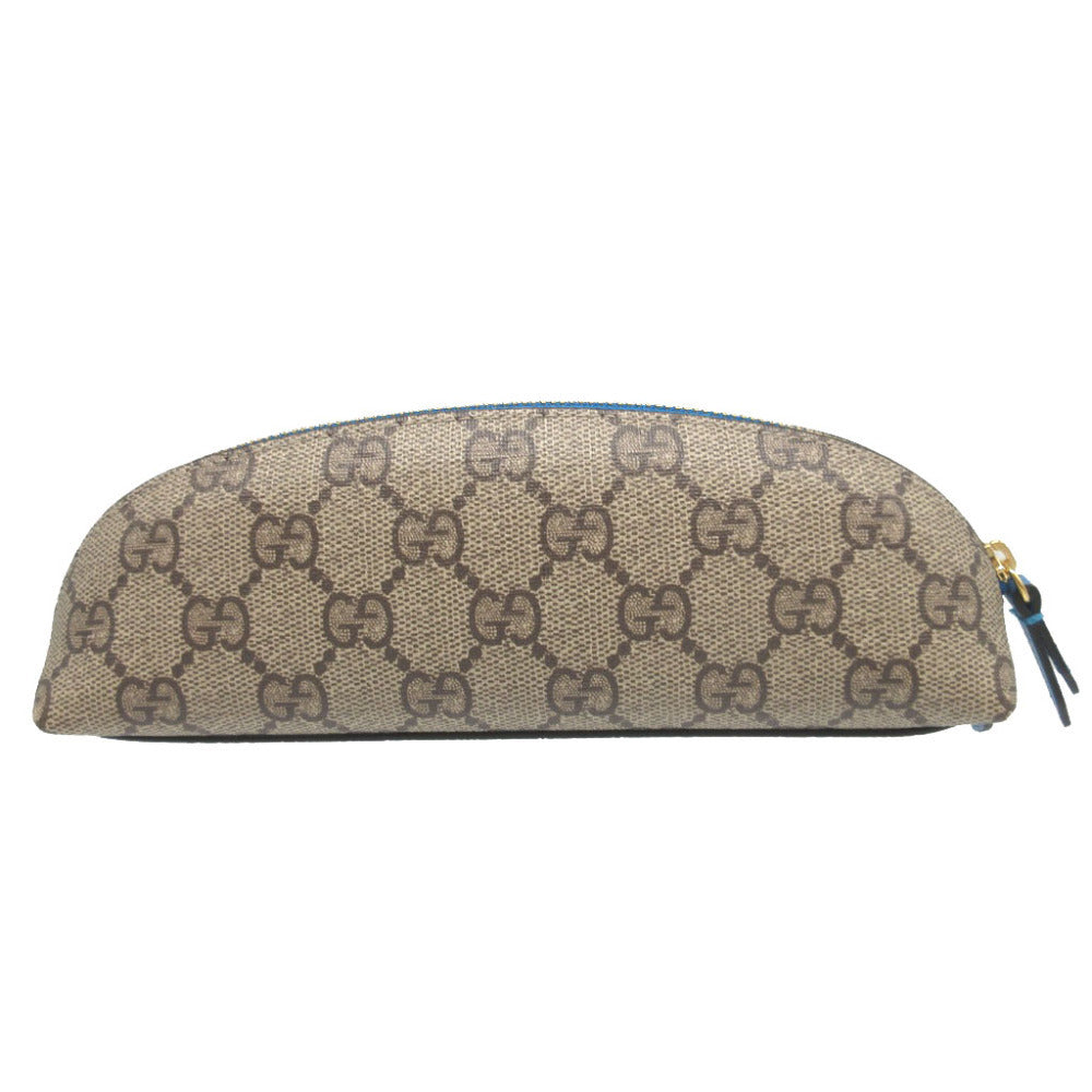 GUCCI pencil case 662129 GG Supreme, Leather beige Pencil case Donald Duck Disney collaboration Women