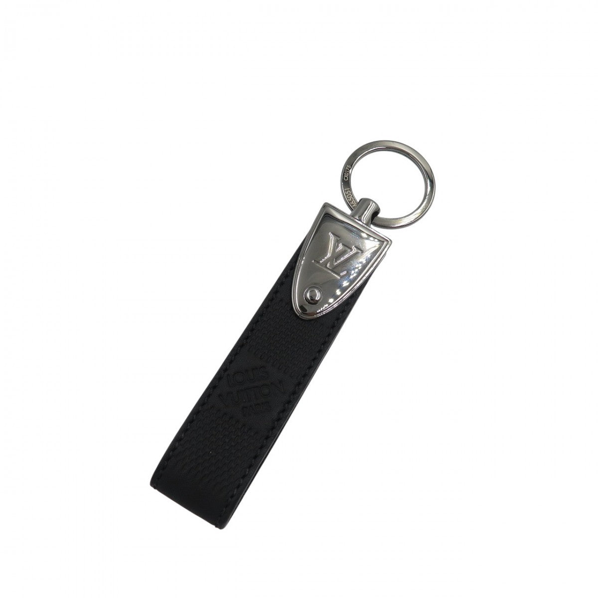 LOUIS VUITTON key ring M65051 Damier Anfini black Damier Anfini Porto Cre Dragonne unisex(Unisex)