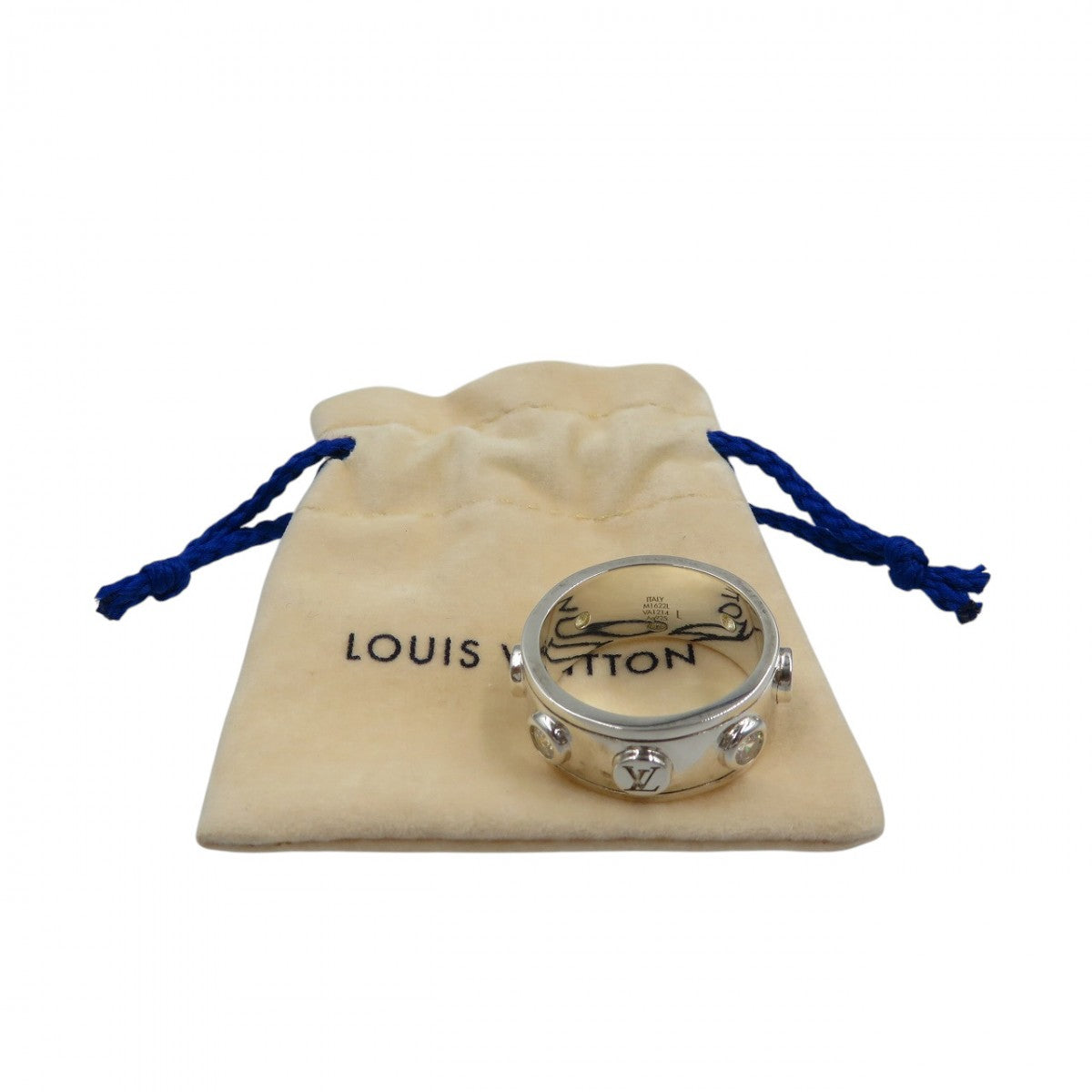 LOUIS VUITTON Ring M1622L Silver925 Silver LV Studs mens L