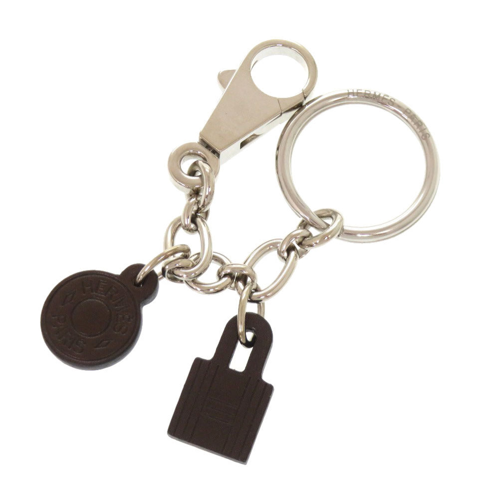 HERMES key ring Valenia Brown Amulet 2