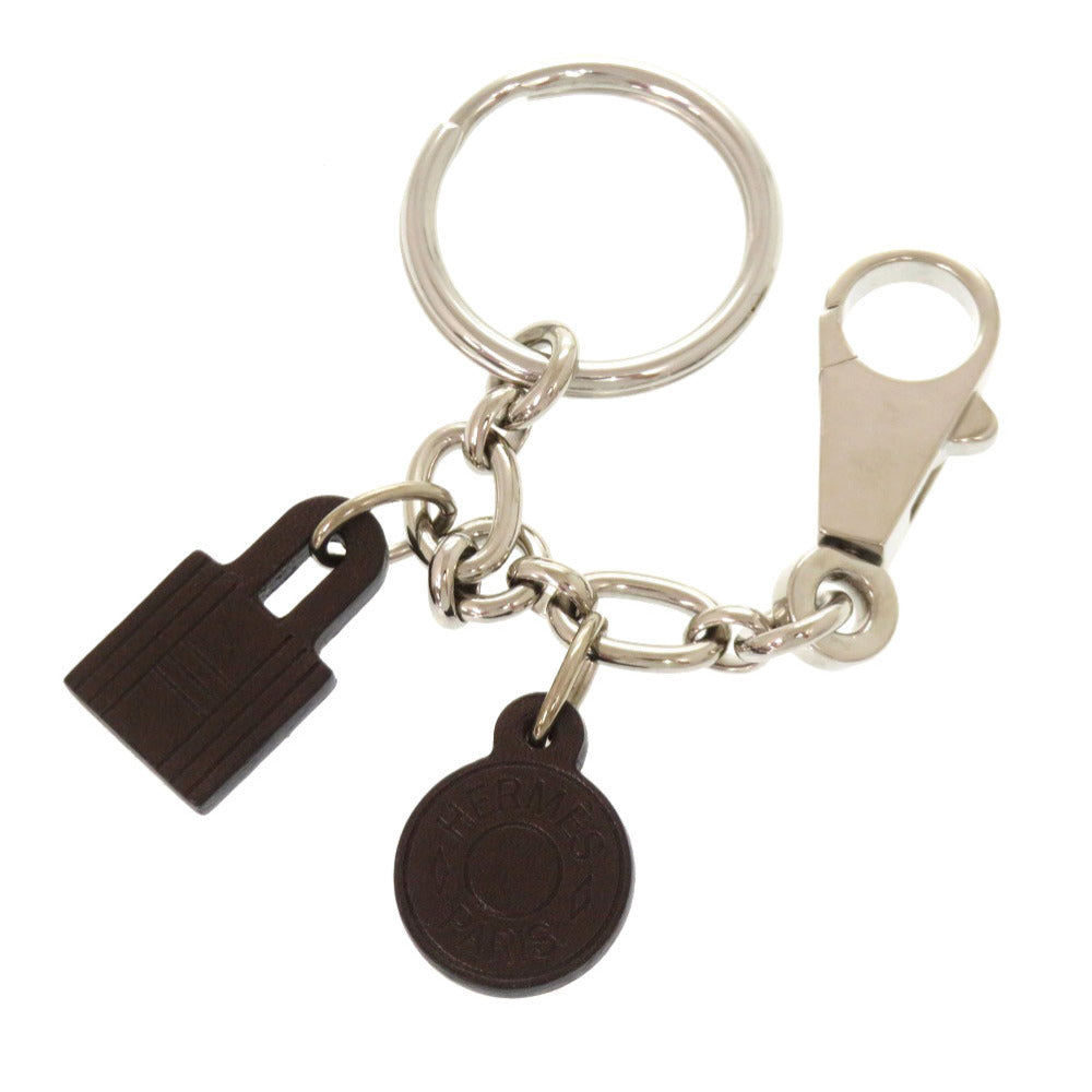 HERMES key ring Valenia Brown Amulet 2