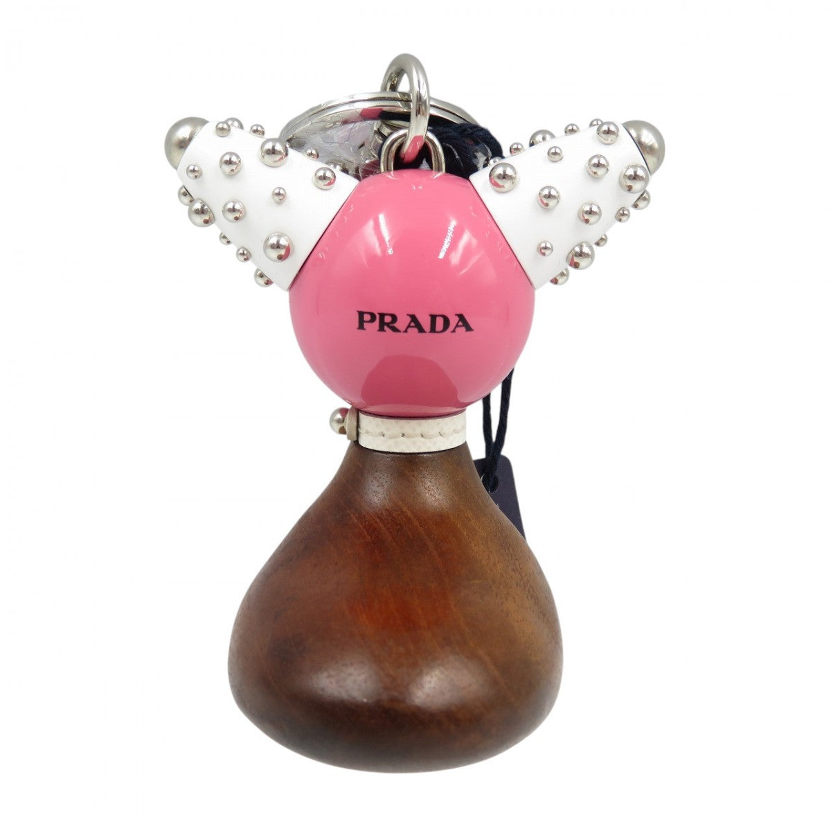 PRADA key ring 1TR062 Metal, Wood Begonia TRICK ROBOT unisex(Unisex)