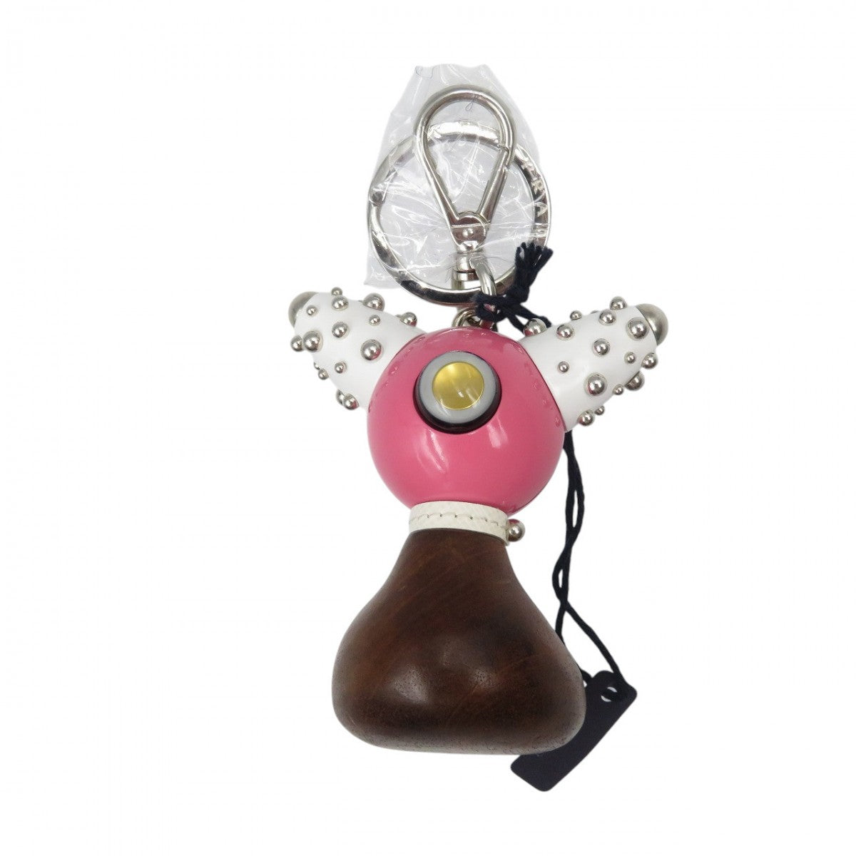 PRADA key ring 1TR062 Metal, Wood Begonia TRICK ROBOT unisex(Unisex)