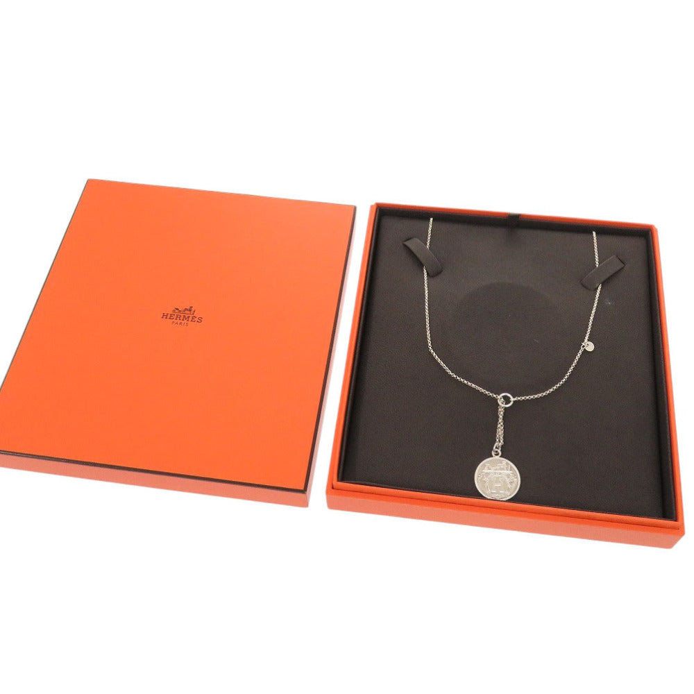 HERMES Necklace Silver925 Silver Exlibris MM Women