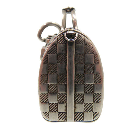 LOUIS VUITTON key ring M00023 metal Silver Damier The Keepall Charm