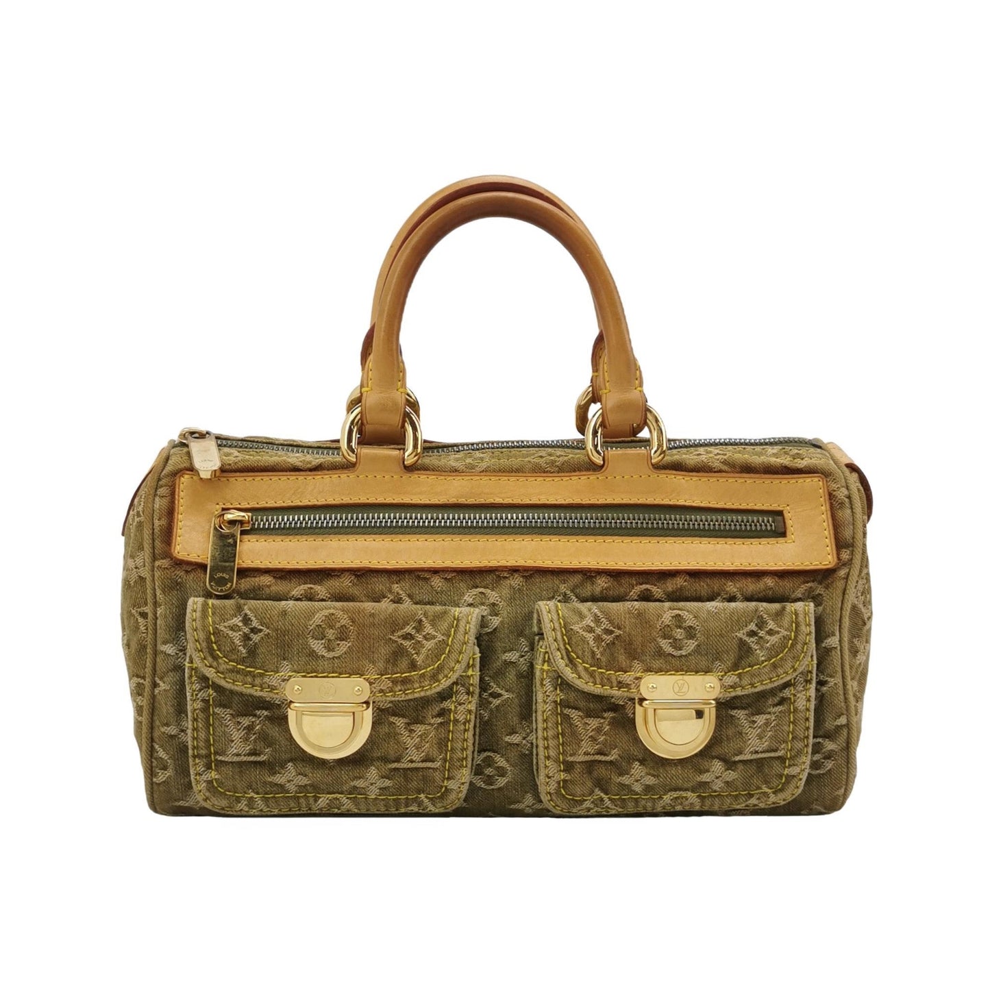 Louis Vuitton Green Denim Neo Speedy Boston Bag