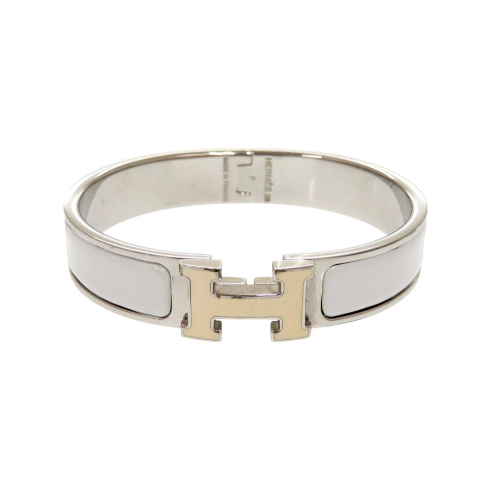 HERMES bracelet metal gray clicH clicclacPM