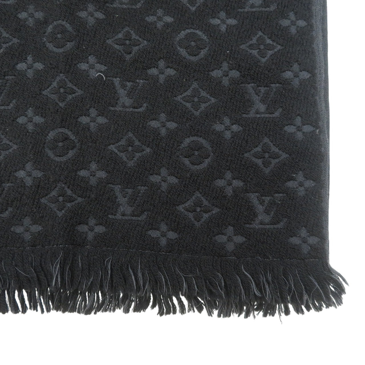 LOUIS VUITTON Scarf M70520 wool Noir Esharp monogram classic