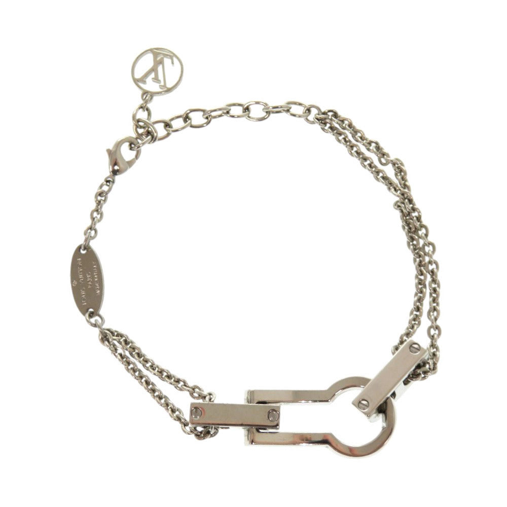 LOUIS VUITTON bracelet M68120 Metal, Rhinestone Silver Single bracelet with serulet strass Women