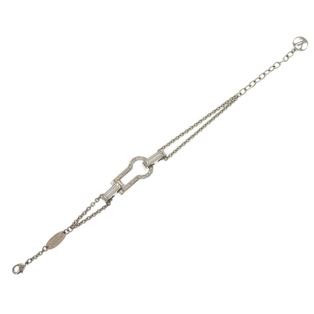 LOUIS VUITTON bracelet M68120 Metal, Rhinestone Silver Single bracelet with serulet strass Women
