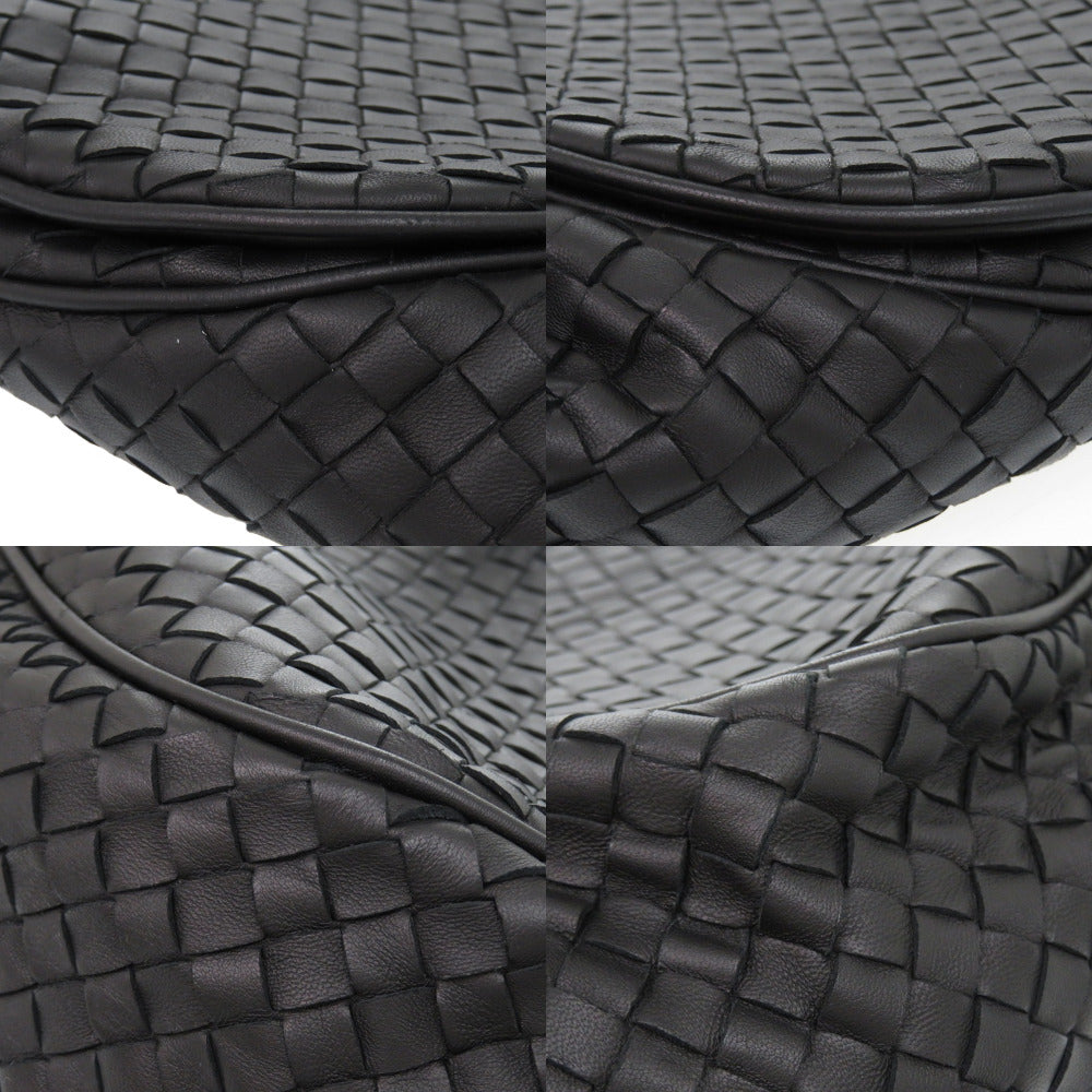 BOTTEGAVENETA Shoulder Bag leather black INTRECCIATO Women