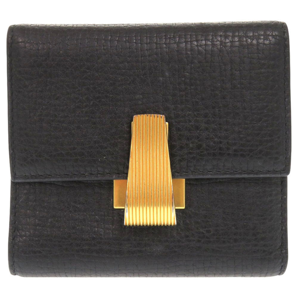 BOTTEGAVENETA Tri-fold wallet leather black Palmerat Women