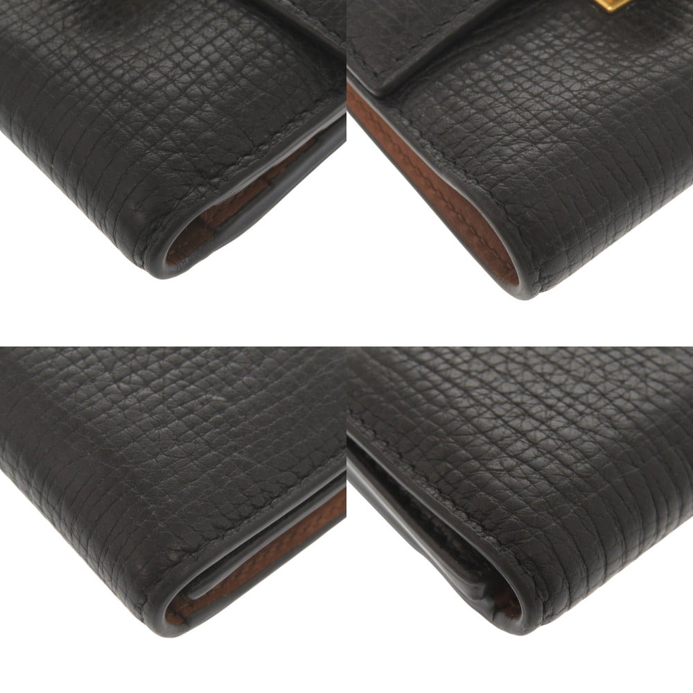BOTTEGAVENETA Tri-fold wallet leather black Palmerat Women