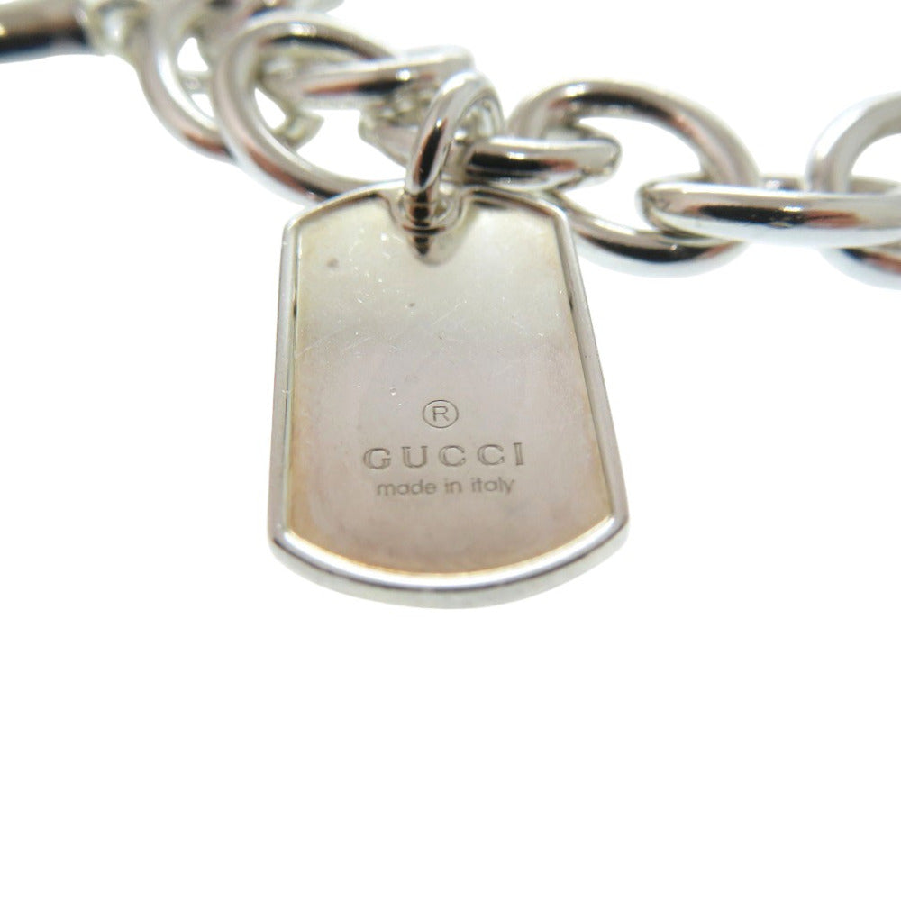 GUCCI bracelet Silver925 Silver Multi Logo G Logo Drop Charm Dog Tag Bamboo Women 17