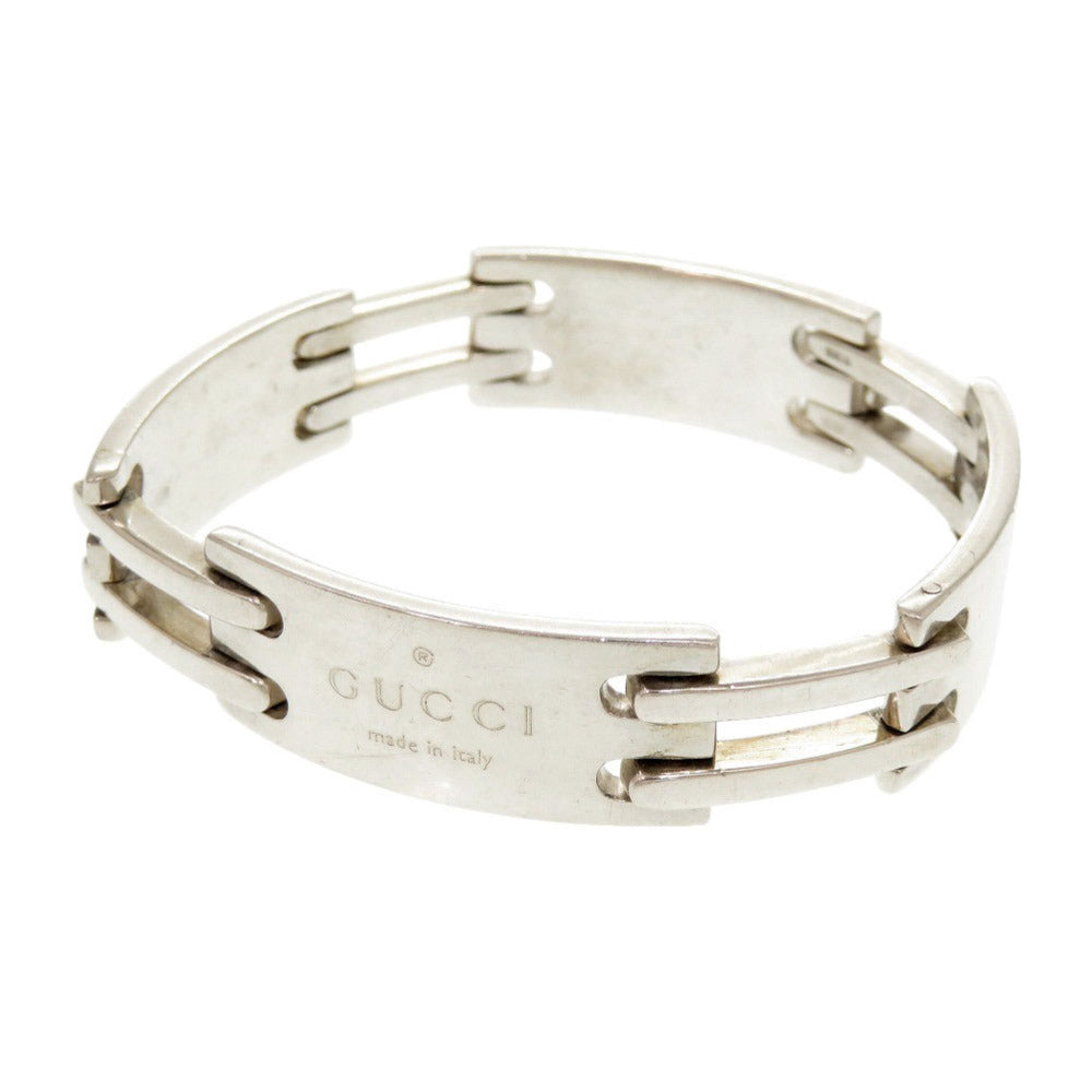 GUCCI bracelet Silver925 Silver logo plate Women
