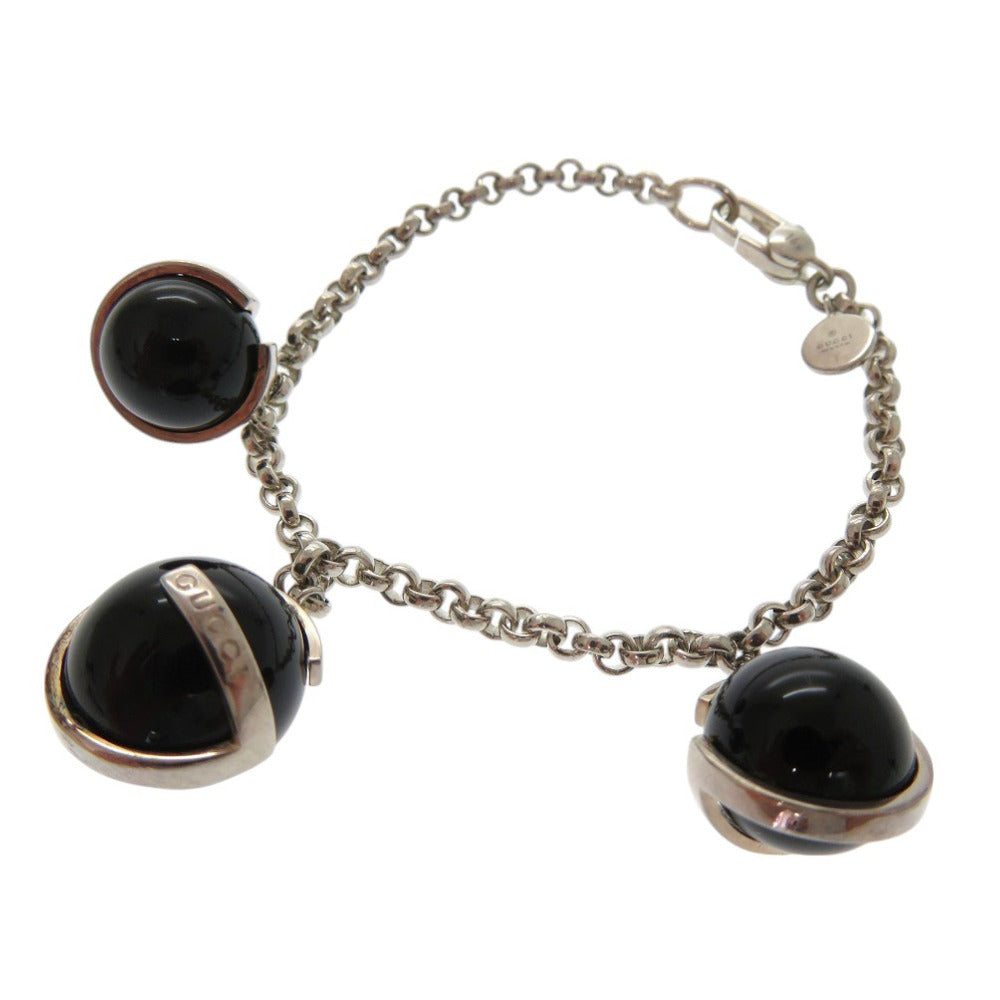 GUCCI bracelet Onyx, Silver925 black Onyx Beads Women 16