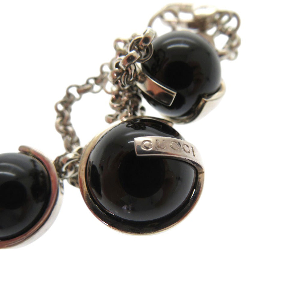 GUCCI bracelet Onyx, Silver925 black Onyx Beads Women 16