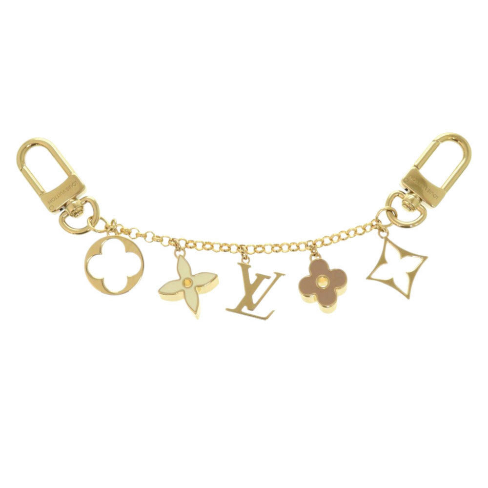 LOUIS VUITTON key ring M01413 metal gold Monogram Chain Fleur Deux Women