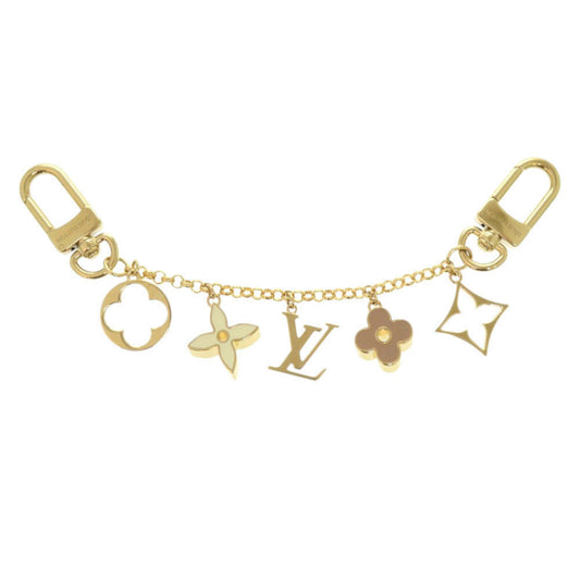 LOUIS VUITTON key ring M01413 metal gold Monogram Chain Fleur Deux Women