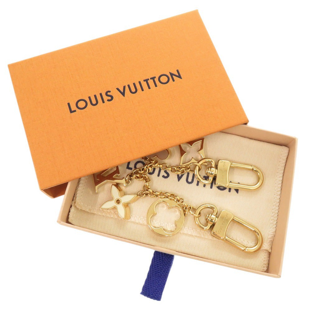 LOUIS VUITTON key ring M01413 metal gold Monogram Chain Fleur Deux Women