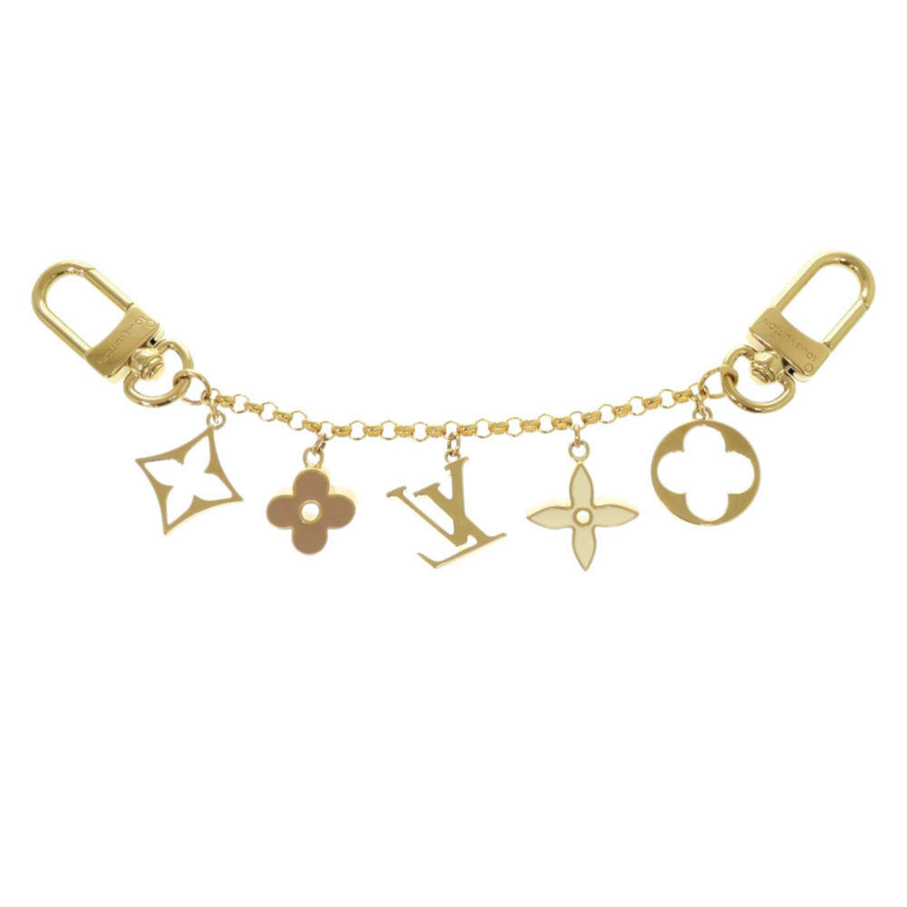 LOUIS VUITTON key ring M01413 metal gold Monogram Chain Fleur Deux Women