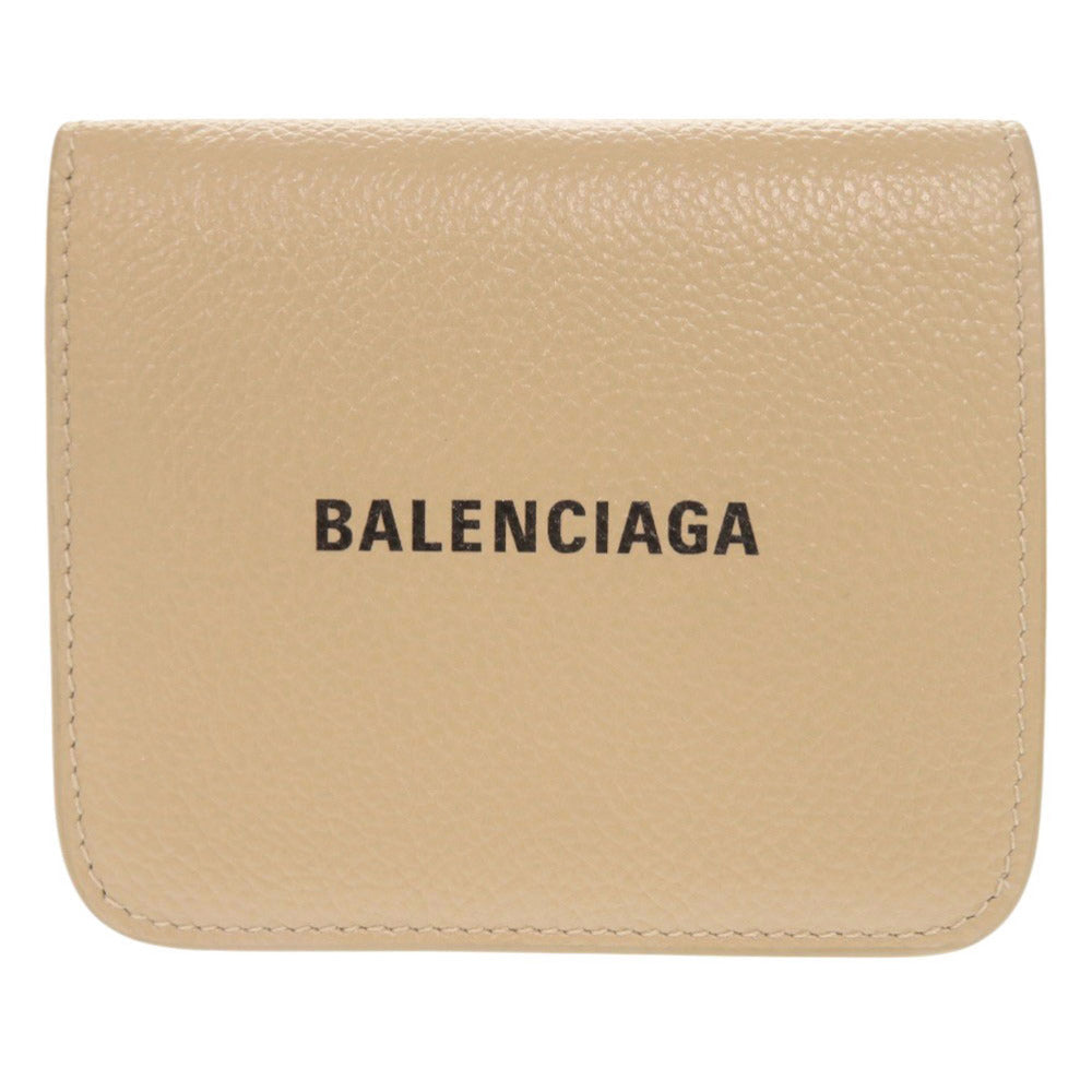 BALENCIAGA Bifold Wallet leather beige Women