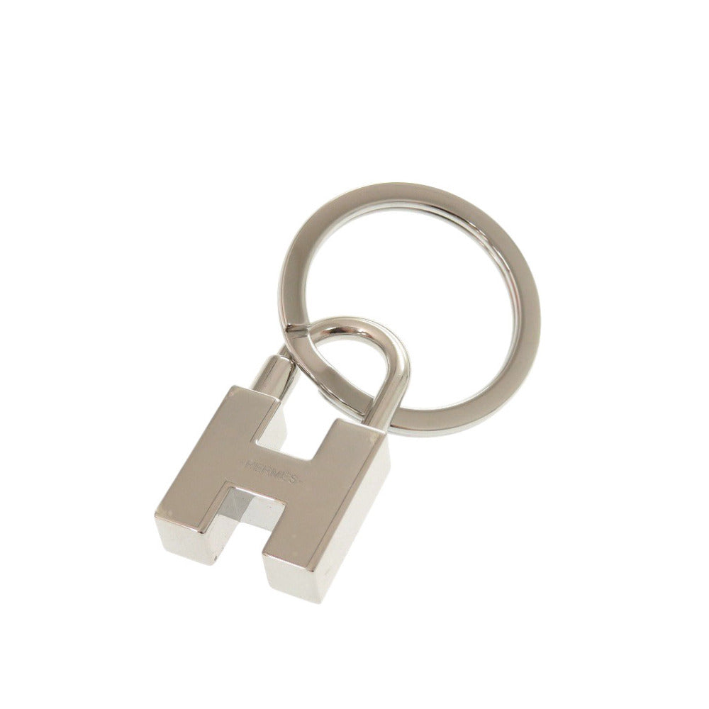HERMES key ring 077309FP metal Silver Quiz Rainbow Kanade Women