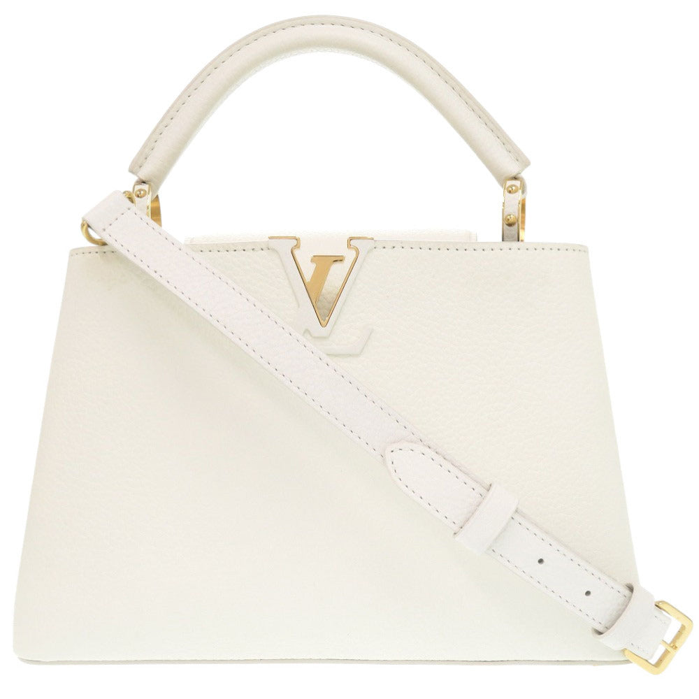 LOUIS VUITTON Handbag M53643 leather white Limited to 300 pieces worldwide Capucines BB Urs Fischer