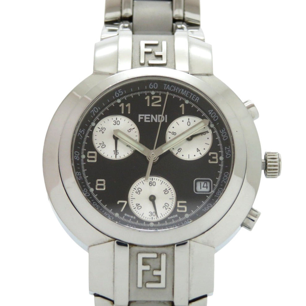 FENDI Watches Quartz 031-4500G-756 Stainless Steel black Horology Chronograph black dial