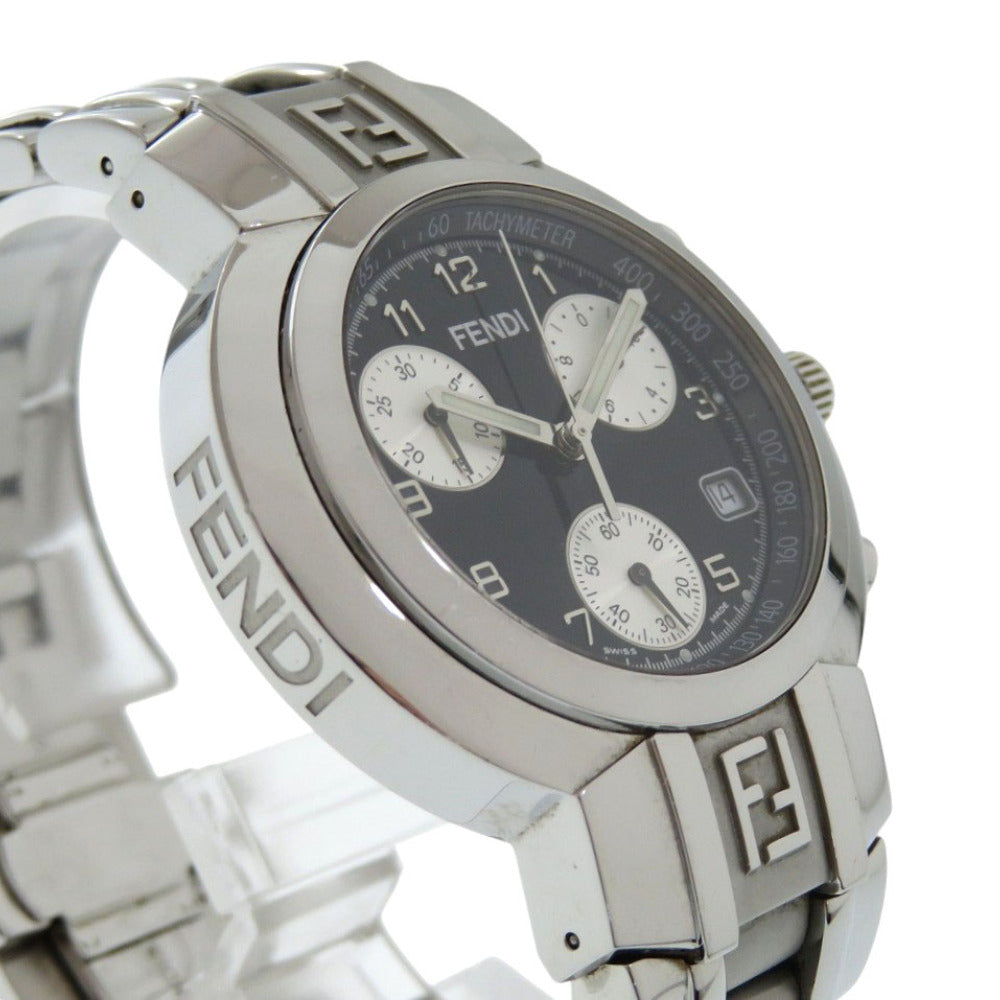 FENDI Watches Quartz 031-4500G-756 Stainless Steel black Horology Chronograph black dial