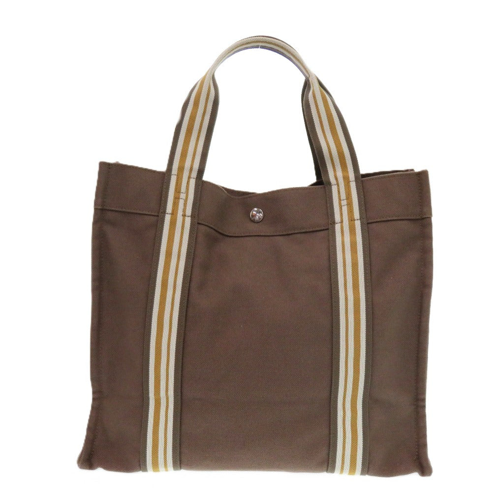 HERMES Tote Bag 2201-20 canvas Brown Sac de Platage