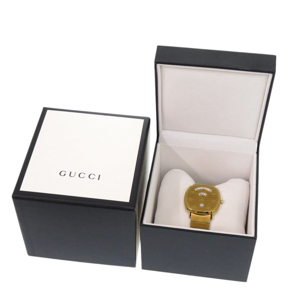 GUCCI Watches Quartz 157.3 Stainless Steel gold Quartz GRIP white dial mens