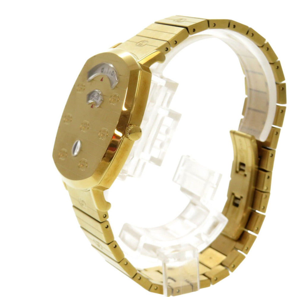 GUCCI Watches Quartz 157.3 Stainless Steel gold Quartz GRIP white dial mens