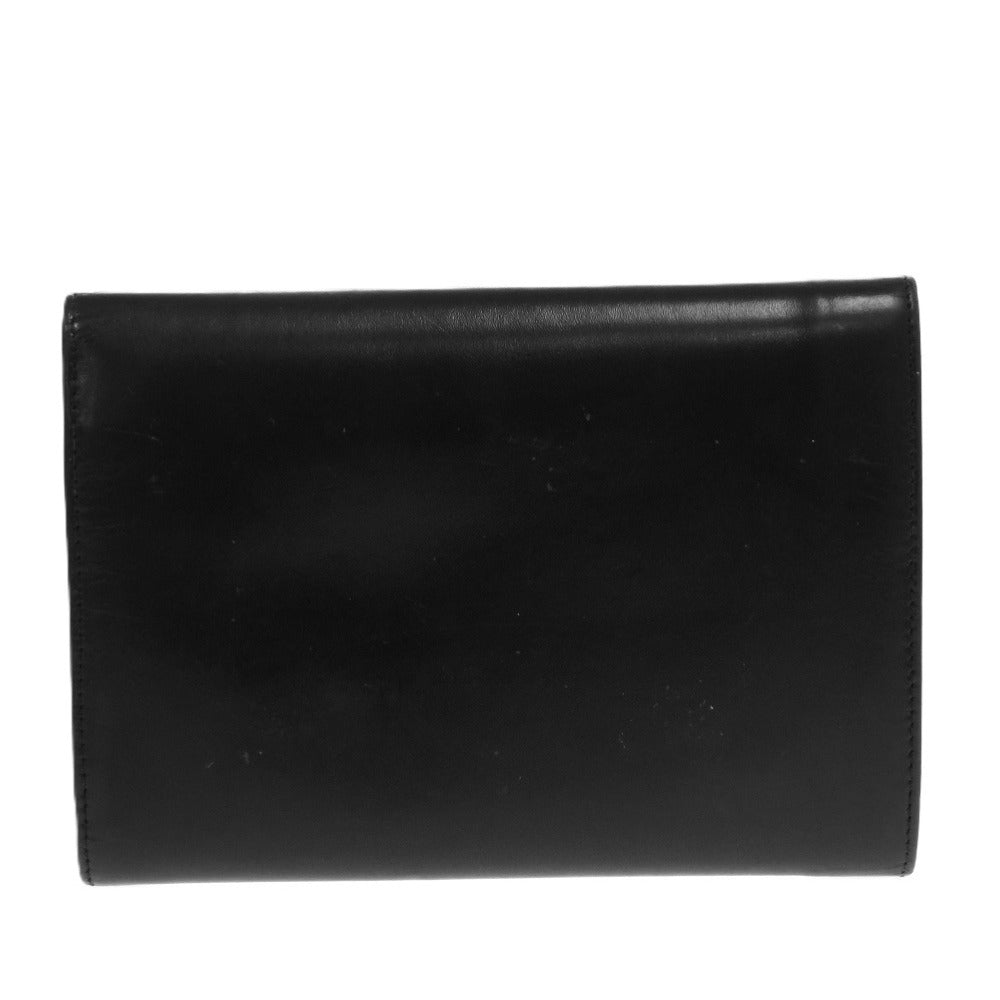 PRADA Tri-fold wallet leather black mens