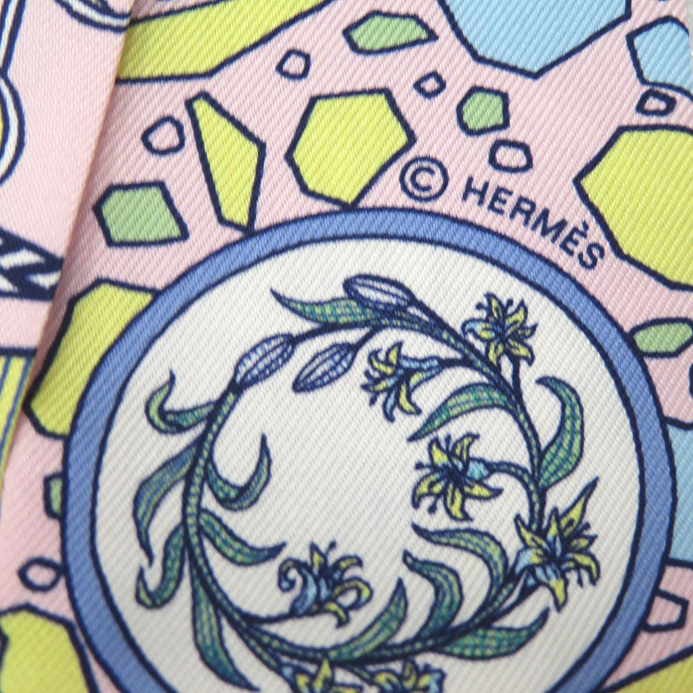 HERMES scarf 063593S silk ROSE PALE Dance of the Amazons