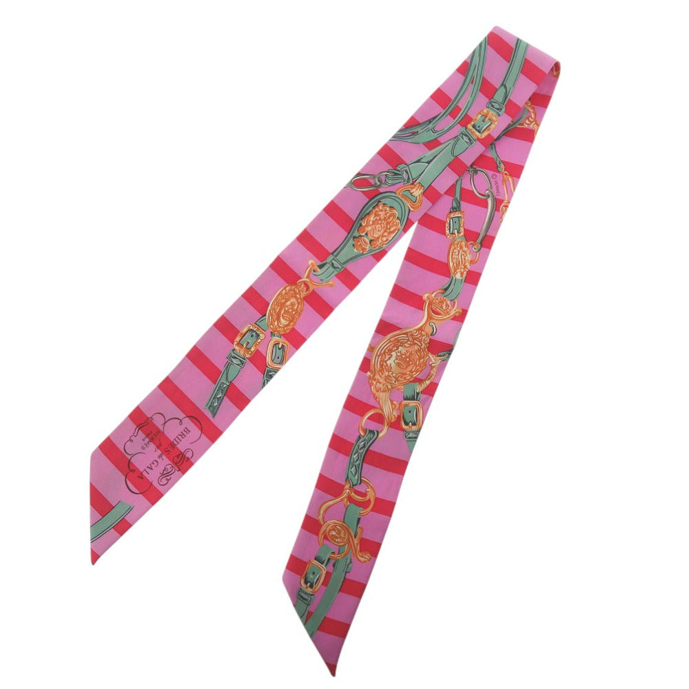 HERMES scarf 062633S silk ROSE BONBON BRIDES de GALA by BRIDES DE GALA BAYADERE