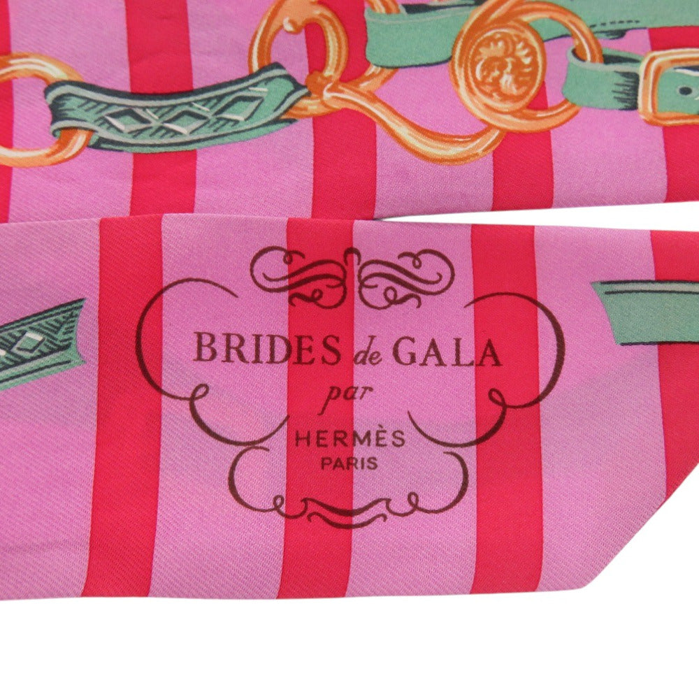 HERMES scarf 062633S silk ROSE BONBON BRIDES de GALA by BRIDES DE GALA BAYADERE