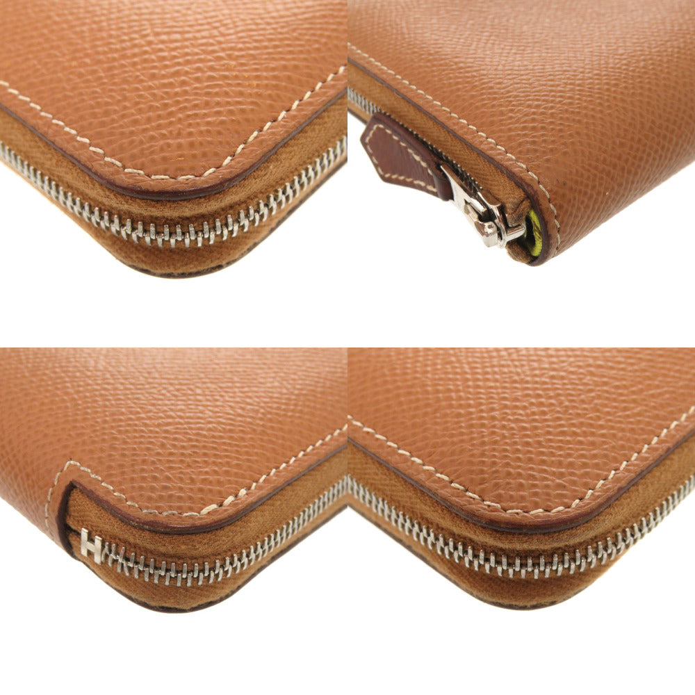 HERMES Bifold Wallet Epsom gold Azap compact silk in