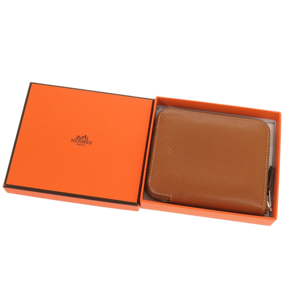 HERMES Coin case Epsom gold Azap silk in compact