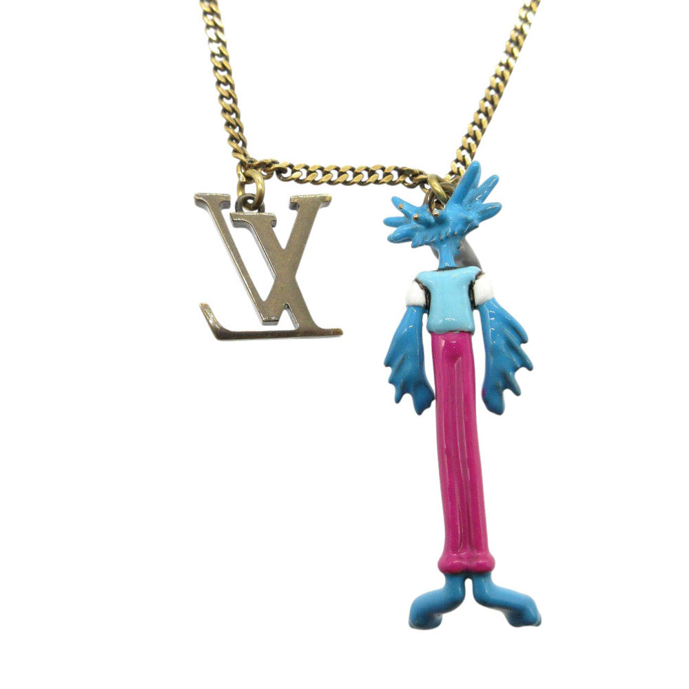LOUIS VUITTON Necklace MP2928 Metal, Enamel gold LV Animals Zoom-kun