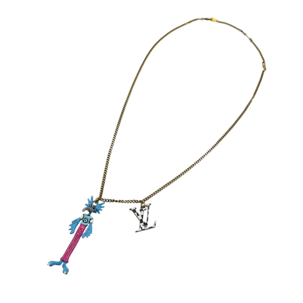 LOUIS VUITTON Necklace MP2928 Metal, Enamel gold LV Animals Zoom-kun