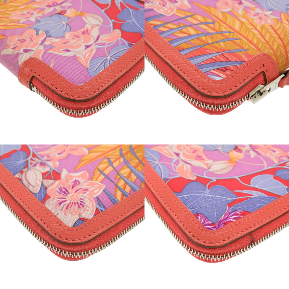 HERMES Notebook cover Silk, Epsom Orange x multi Sowa Cool Flamingo Party Agenda