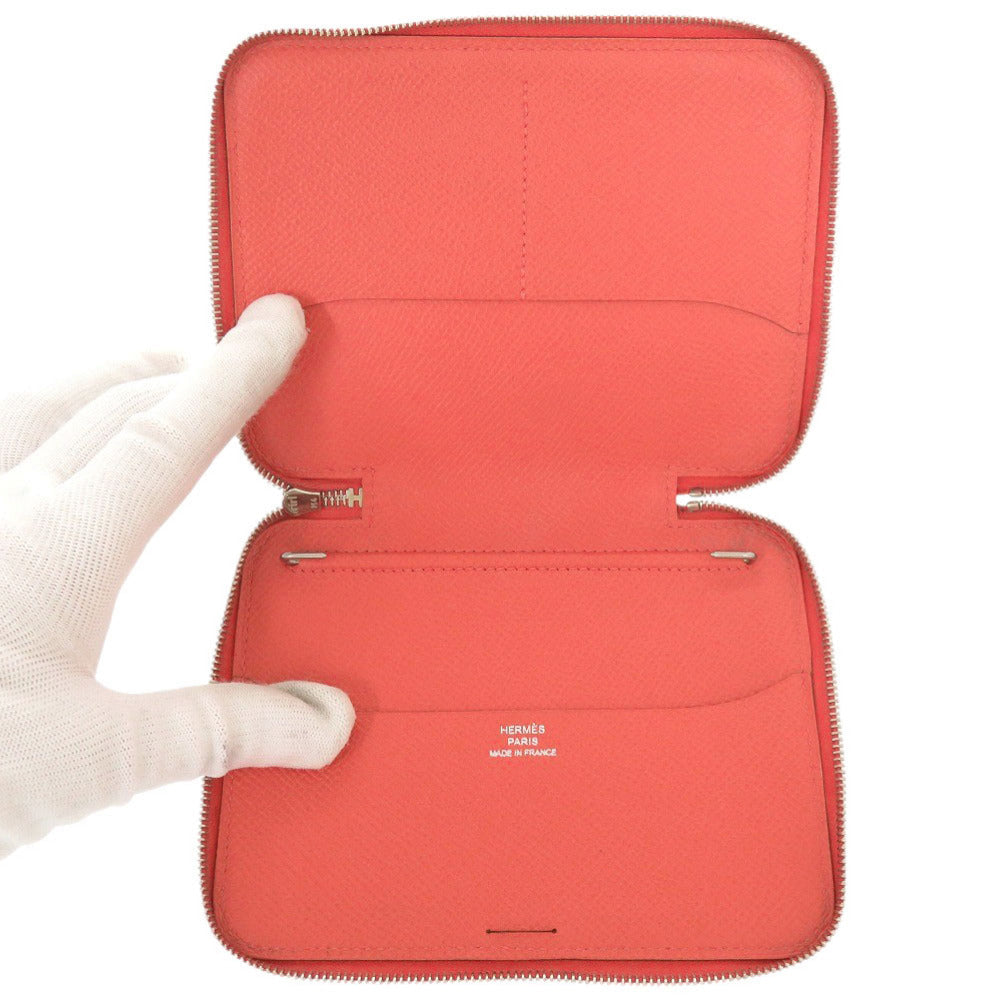 HERMES Notebook cover Silk, Epsom Orange x multi Sowa Cool Flamingo Party Agenda