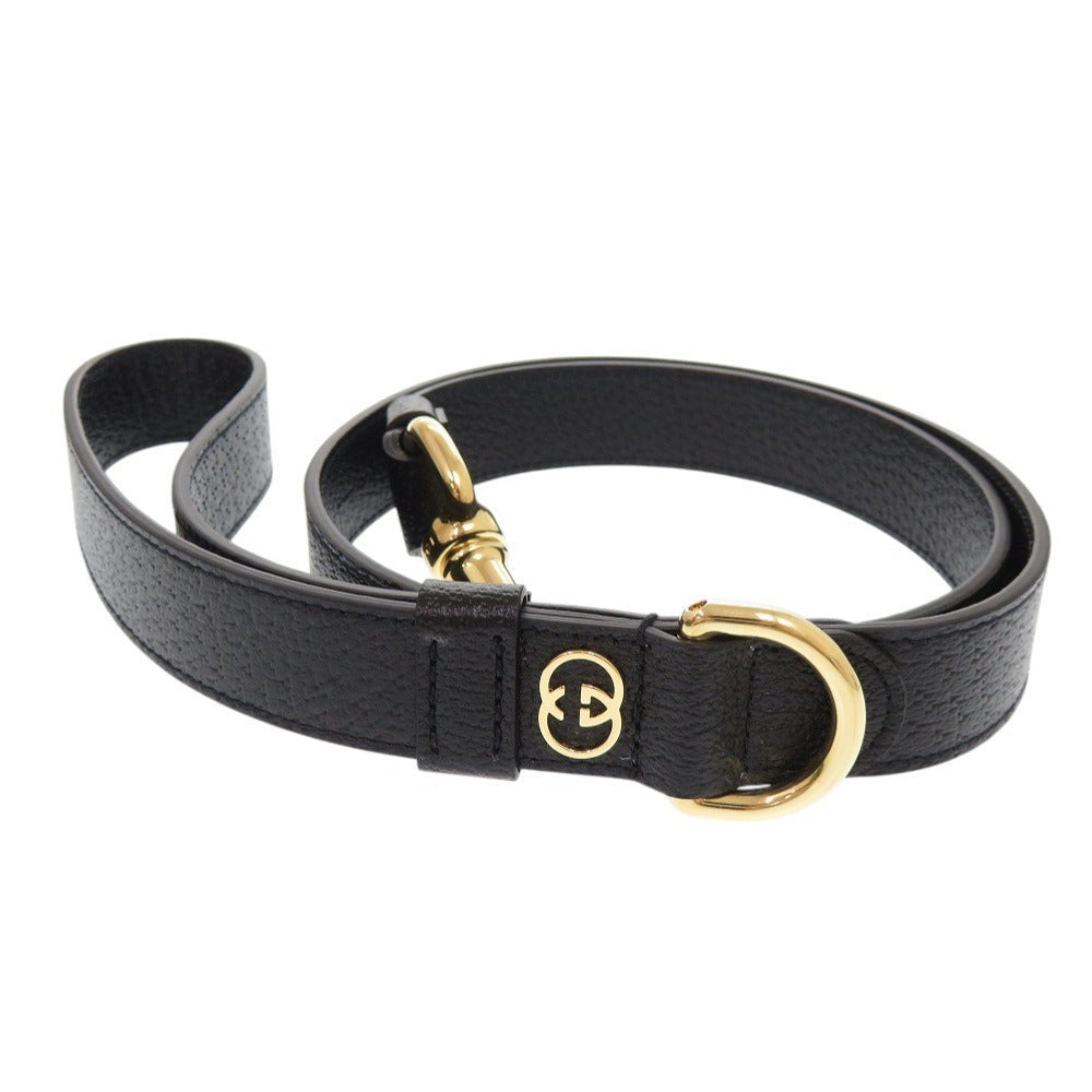GUCCI Other accessories 695257 leather black Interlocking G