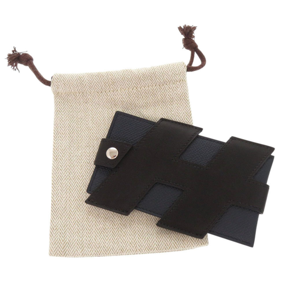 HERMES Card Case Epsom, Vaux Swift Blue indigo H tag