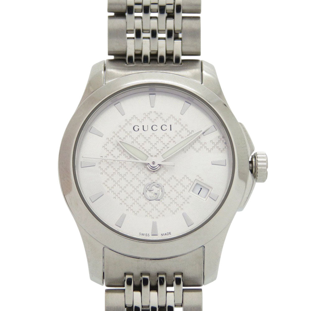 GUCCI Watches Quartz 126.5 Stainless Steel Silver G timeless Silver dial