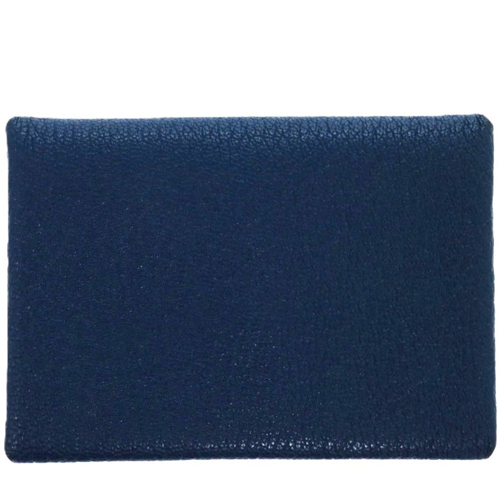 HERMES Card Case Shave deep blue Calvi duo